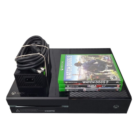 Microsoft Other - Microsoft Xbox One Console 500GB Black 1540 w/ Madden 17 NBA 2K17 & Watch Dogs 2
